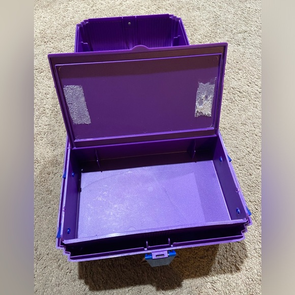 Vintage SASSABY MAKEUP CARRYING CASE Organizer Purple Model 102 Made In USA - Picture 9 of 15